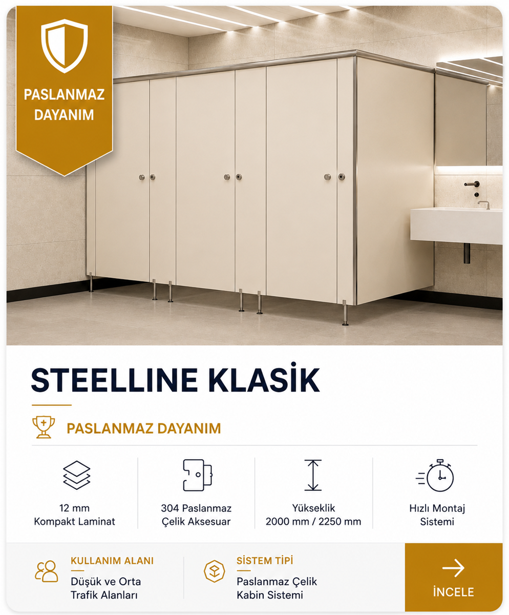 WC KABİN STEELLINE KLASİK