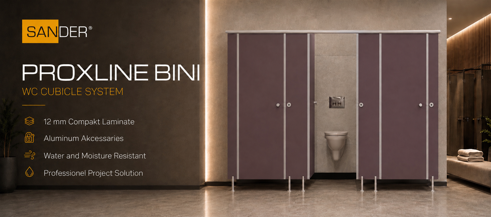 WC CUBICLE PROXLINE BINI