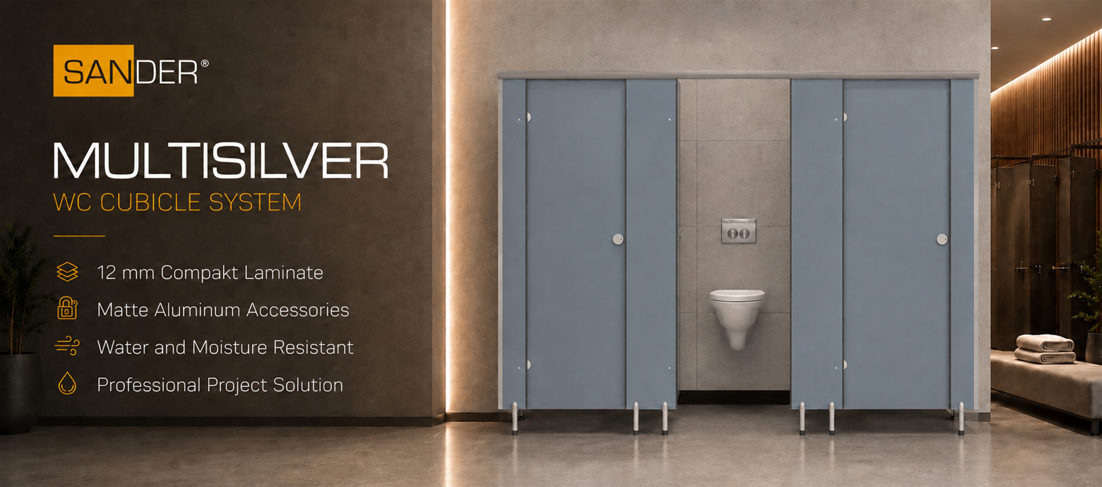 WC CUBICLE MULTISILVER