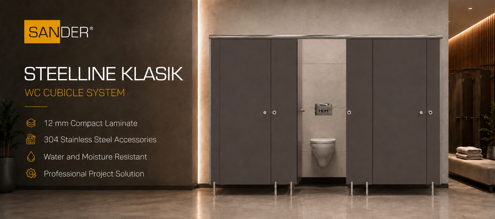 WC CUBICLE STEELLINE CLASSIC